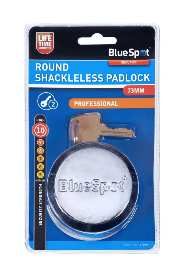 Blue Spot Tools - 73mm Round Shackleless Padlock