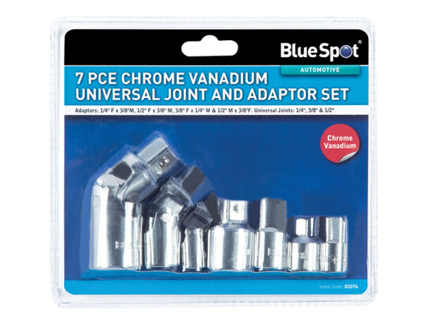 BlueSpot Tools Universal Joint & Adaptor Set 7 Piece