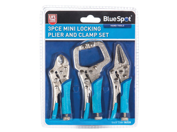 BlueSpot Tools Mini Locking Plier Set, 3 Piece6528