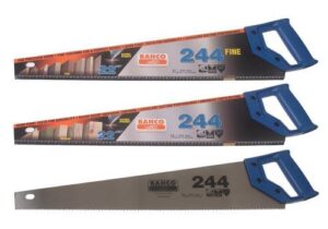 Bahco 2 x 244 Hardpoint Handsaw 550mm (22in) & 1 x 244 Fine Cut Handsaw 550mm (22in)