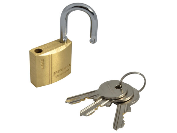 Faithfull Brass Padlock 30mm 3 Keys