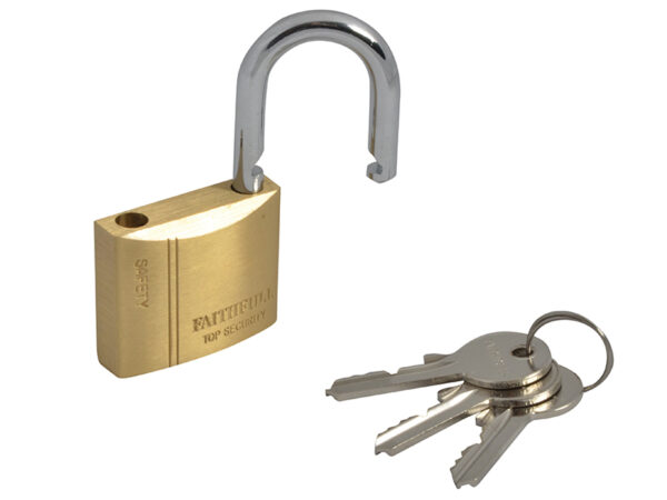 Faithfull Brass Padlock 40mm 3 Keys