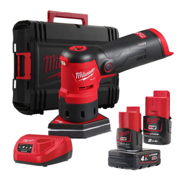 Milwaukee M12Fdss-422X M12Spot Sander C/W 1 X 2.0A 1 X 4.0Ah