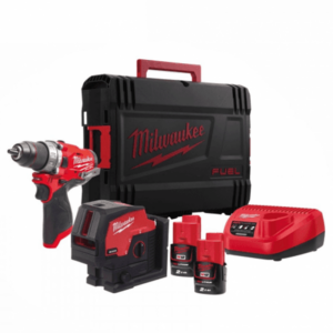 Milwaukee M12Fppbb-202X Drill M12Fpd & Laser M12Cllp